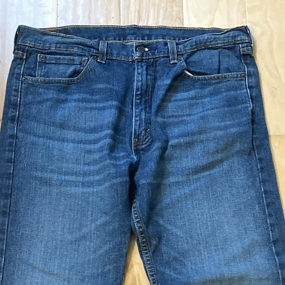Levis 505 Blue Jeans Mens Regular Fit Straight Leg 36 X 30 - Picture 3 of 16